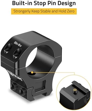 CVLIFE Precision 1 Inch Dovetail Scope Rings - Medium Profile Mounts with 1 Stop Pin - Rifle Scope Rings Fit 11mm and 3/8 inch Dovetail Rail - 2 Pieces