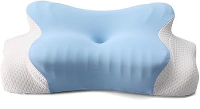 Almohada Cervicales y Cuello PREMIUM | Almohada Cervical Viscoelástica Ergonómica 2 Alturas | Almohada Antironquidos Ortopédica para Dormir de Lado, Boca Arriba y Boca Abajo | Ice-Silk Transpirable