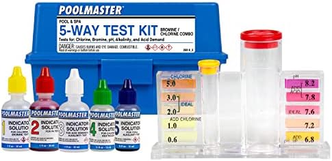 Poolmaster 5-Way Pool & Spa Water Test Kit with Liquid Reagents