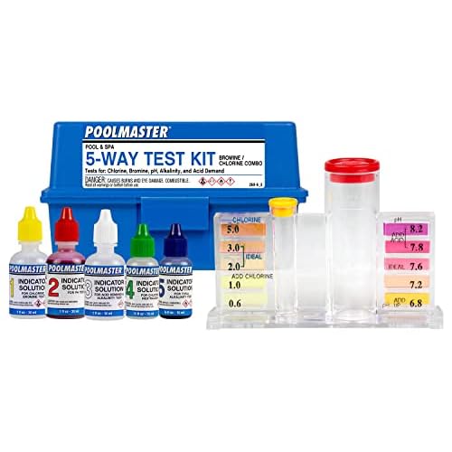 Poolmaster 5-Way Pool & Spa Water Test Kit with Liquid Reagents