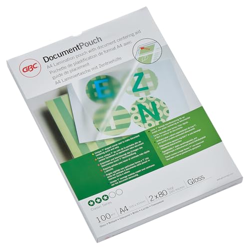 GBC IB585036 - Carteras de Plastificación con brillo, A4, 2 x 80 micras, pack de 100