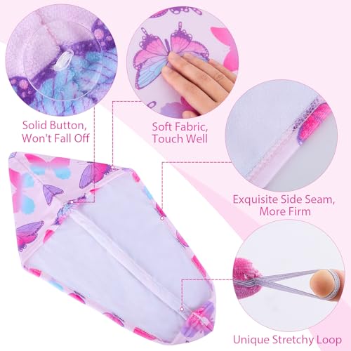 Image of FIOBEE Microfiber Hair Towel Wrap for Kid Girls Rapid Drying Hair Turbans | Absorbent & Soft Hair Wrap Towel, Easy Wear On With Button, For Girls Women Long Curly Hair, Turbie Twist Hair Towels