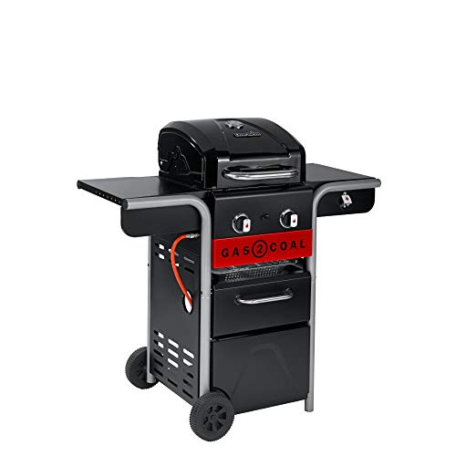 Char-Broil Gas2Coal 210 Hybrid Grill - 2 - branders gas en kolengrill, zwart - Afbeelding 3