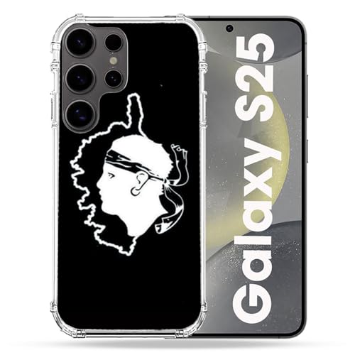 Coque renforcée Samsung S25 antichoc protection intégrale motif Corse noir