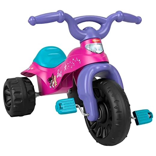 Fisher-Price Toddler Tricycle Barbie Tough Trike, Toy Bike with Handlebar Grips & Storage for Outdoor Play Kids Ages 2+ Years (Amazon Exclusive)