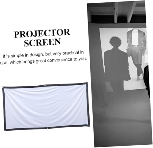 Écran de projection 72" pliable en polyester blanc pour cinéma maison et extérieur