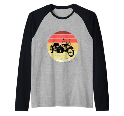 Motorcycle Side Car Side Car Motorcycle Side Car Raglan Baseball Tee