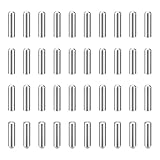 QUARKZMAN 70Stk 3.5mm x 14mm Dübelstifte 304 Edelstahl Zylindrische Rundkopf Regalstützen Passstifte Für Bücherregal Schrank Möbelteile GB831 Silber