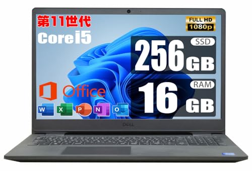 【整備済み品】 第11世代 Core i5 1135G7 / メモリ 16GB / SSD 256GB + HDD500GB / MS Office 2019 / フルHD/テンキー/webカメラ/WiFi/光学ドライブ非搭載/Windows 11 / オ
