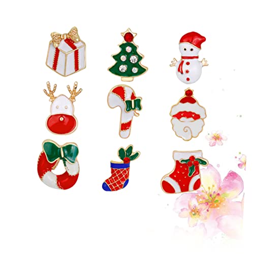 Broches de Noël pas cher : lot 18 badges émail alliage pour customisation pulls fêtes - 6