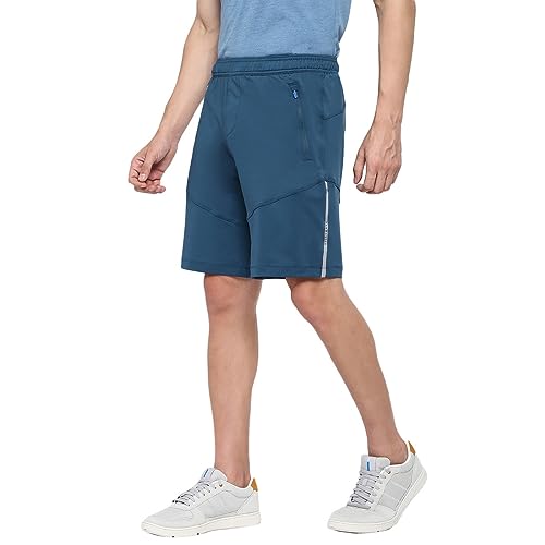 Image of Van Heusen Men Active Sports Swift Dry Knit Shorts - 4 Way Stretch, Lightweight, Mesh Panel