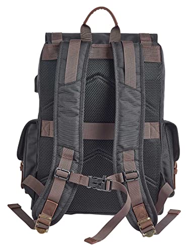 Harley-Davidson Travel Backpack, Ponderosa Ballistic & Leather USB Bag - Black3