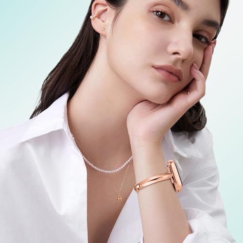Image of Missair Thin Band Compatible with Apple Watch 38mm 40mm 41mm 42mm 44mm 45mm 46mm 49mm for Women, Slim Bracelet Designer Dressy Stainless Steel Metal Strap for iWatch Series 11 10 9 8 7 6 5 4 SE Ultra