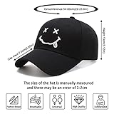 Enwokran Baseball Cap with Embroidered,Plain Hats Unisex Adjustable Cotton 6 Panel Vintage Trucker Hat Peak Cap Golf Running Hat Outdoor Cap(Z_Black) - Image 6