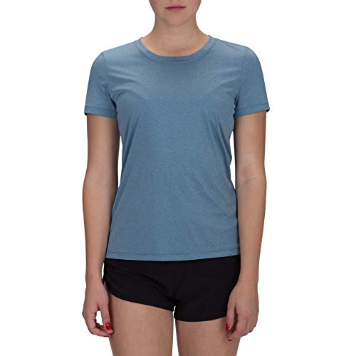 Hurley Women s Sun Shirt Rashguard SPF 50+ Protection, Noise Aqua Heather, XS