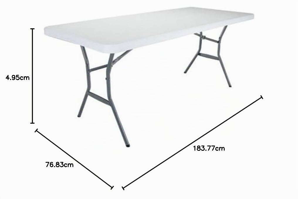 Lifetime Products Lifetime Table Pliante en Granit Blanc 76 x 183 cm