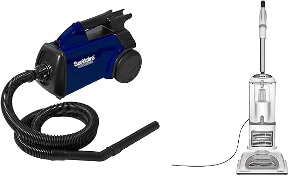 Sanitaire Professional Compact Canister Vacuum Cleaner, SL3681A Blue,Black & Shark NV356E Navigator Lift-Away Professional Upright Vacuum