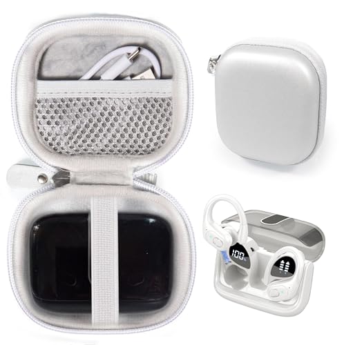 CaseSack Case for Aptkdoe Earbuds 75hrs 5.3 Headphone Sport, 2024 Earbuds Stereo Deep Bass Over Ear Bud with Earhooks, ENC Noise Cancelling Mic, IPX7 Waterproof Earphone(White)