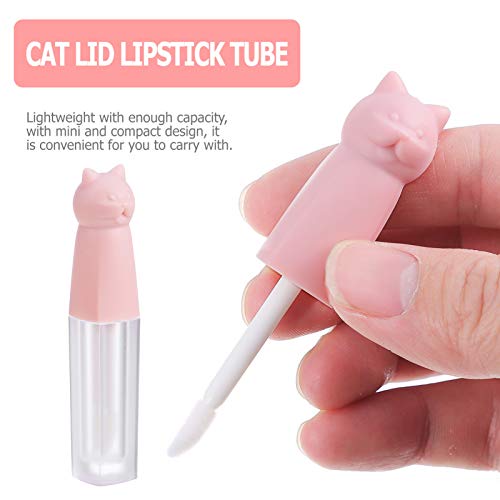 FRCOLOR 12Pcs 3Ml Gatinho Em Forma de Tubos Lip Gloss Vazios Recipientes Com Wand para Mulheres Meni