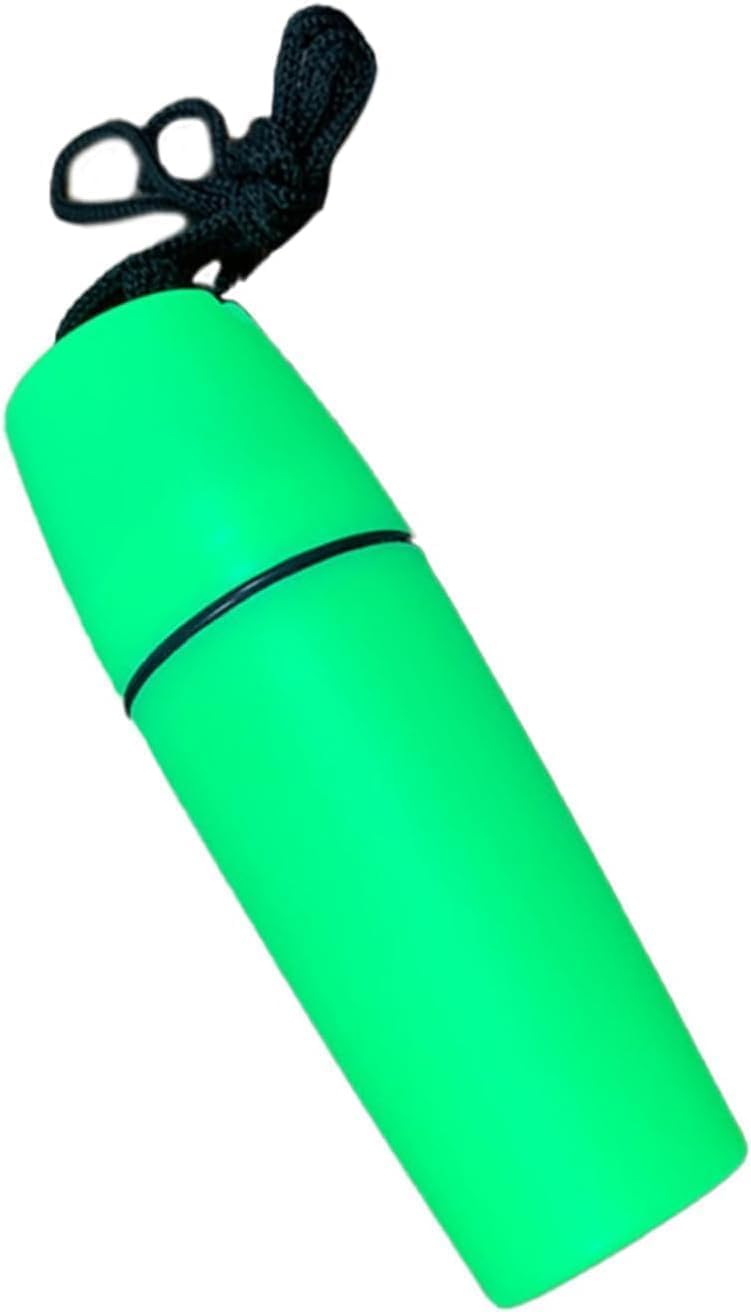 Green Waterproof Container Bottle Holder with Lanyard - Floating Dry Box for Kayak, Canoe, Boat, Diving, and Snorkeling - Watertight Plastic Case with Hook and O-Ring Seal for Outdoor Activities - Image 2