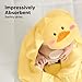 KeaBabies Hooded Baby Towel for Newborn - Viscose Derived from Bamboo Large Baby Bath Towels with Hood for Boys, Girls, Toddler, Extra Absorbent & Soft Newborn Bath Essentials (Duck)