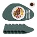 Produktbild WearLegend Tischset Abwaschbar und WasserdichtLeder-Imitat Platzdeckchen Platzsets, rutschfeste Noppen-Unterseite & Schneidbar für Küche & Büro & Party (Grün, Oval-6er Set)