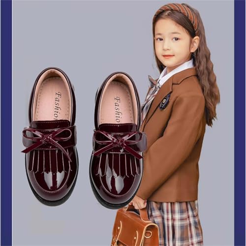 Image of PPXID Girl's British Style School Uniform Shoes Princess Performance Oxford Shoes
