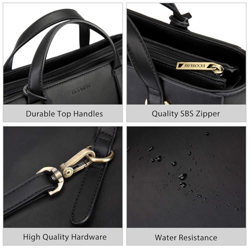 ECOSUSI Tote Bag Convertible Backpack for Women Vegan Leather Handbag Multifunction Shoulder Bag, Coffee by ECOSUSI - Used condition - Image 6