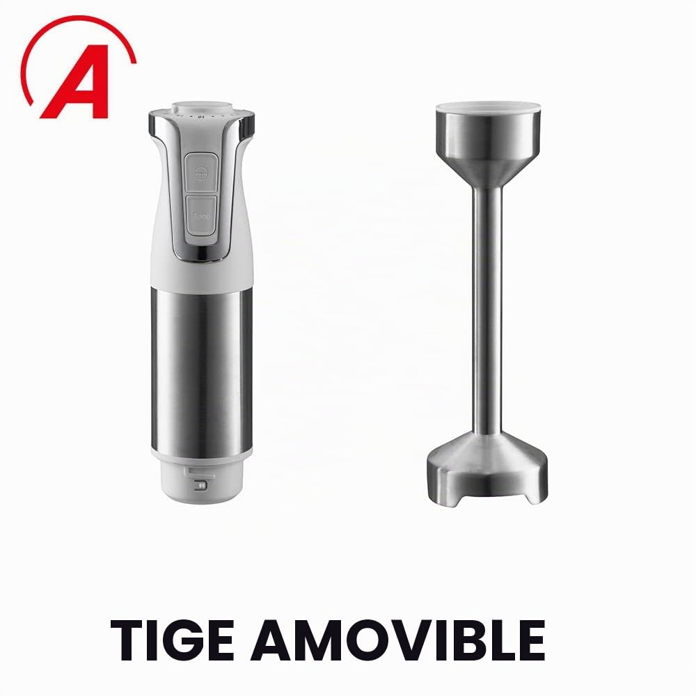 ARDES - ARMIX02 Mixeur plongeant professionnel NEO - Mixeur 4 lames et tige en acier inoxydable - Mixeur 17400 tr/min 2 vitesses