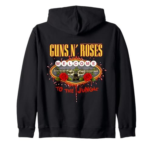 Offiziell Guns N' Roses Welcome To The Jungle Rockband Retro Kapuzenjacke