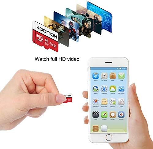 KOOTION 64GB Micro SD Card, UHD Video for GoPro, Action Camera, Drone, Smartphone, R/W up to 80/20MB/s MicroSDXC Memory Card UHS-I U1 Class 10 - View 6