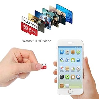 KOOTION 64GB Micro SD Card, UHD Video for GoPro, Action Camera, Drone, Smartphone, R/W up to 80/20MB/s MicroSDXC Memory Card UHS-I U1 Class 10