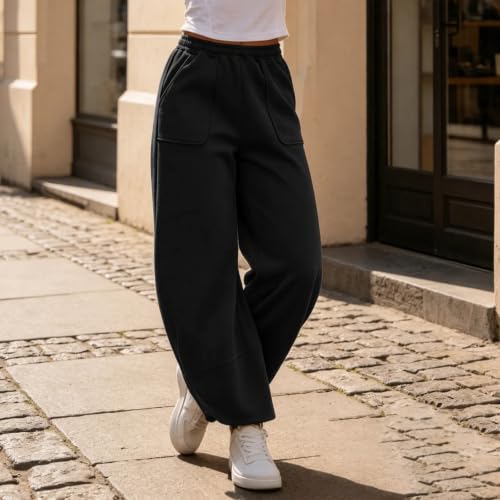 OTSANT Womens Wide Leg Sweatpants Elastic Waist Casual Lounge Pants Pockets - image 2