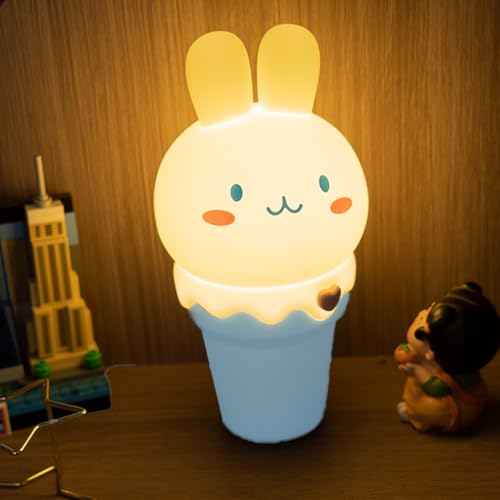 Kawaii Bunny Night Light Tap Control Rechargeable