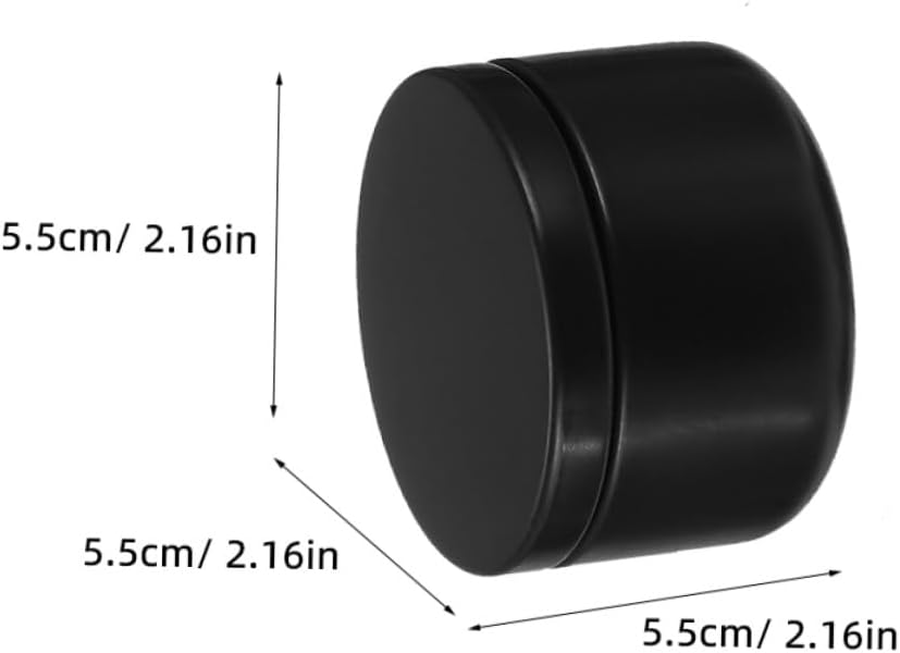 Abaodam 24pcs 50ml Round Candle Tins Metal Candle Jars with Sealed Lids Black Iron Containers and Travel Storage