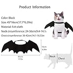 Pet Cat Bat Wings for Halloween Party Decoration, Puppy Collar Leads Cosplay Bat Costume,Cute Puppy Cat Dress Up Accessories - Image 3