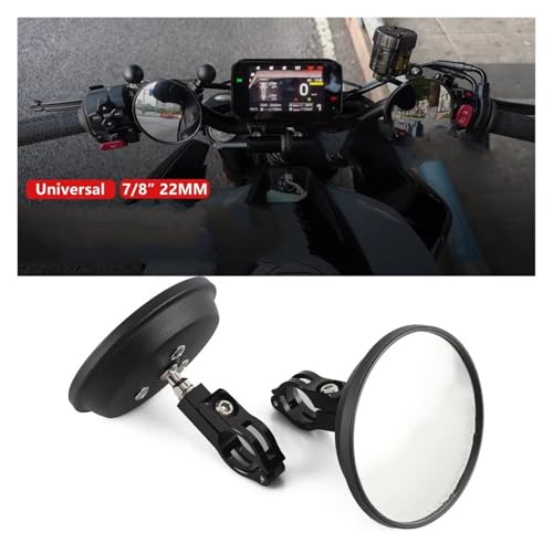 Espejo retrovisor de moto redondo para eliminar los puntos ciegos 2