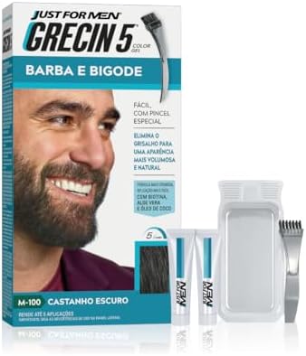 Just For Men Grecin 5 Color Gel, Barba e Bigode, Tonalizante que ...