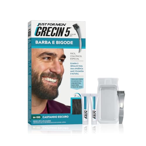 Grecin 5 Barba e Bigode Castanho Escuro