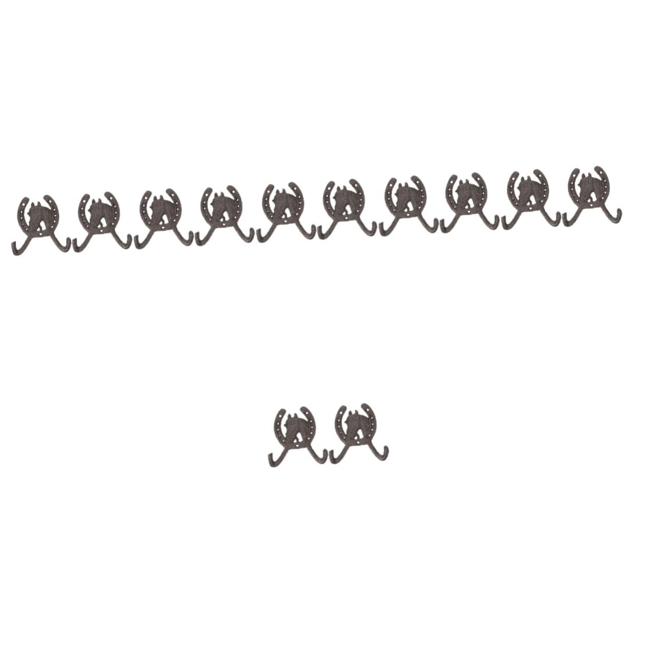 PRETYZOOM 12 Piezas Cabeza De Caballo Pezuña Doble Gancho Montaje En Pared Perchero Ganchos Para Colgar Abrigos Corbata Montado En La Pared Sombrero Rack Ganchos De Techo Resistentes
