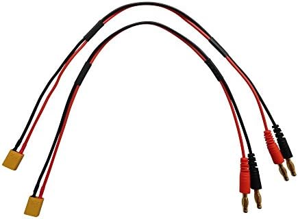 XT30 Connector Plug -> 4mm Banana Plugs Battery Charge Lead Adapter Cable - 2 Pack 1414 image 5