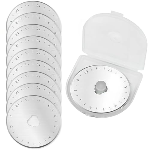 10 Pack Rotary Cutter Blades 45mm for Fits Fiskars,Olfa,Truecut Rotary