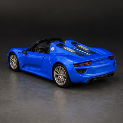 Image of Wizplex CCA Officially Licensed Porsche 918 Spyder 1:64 Scale Die Cast Metal Car - Collectible Alloy Open-Top Hypercar Model with Free-Rolling Wheels, Display Showpiece for Kids 3+ & Car Enthusiasts