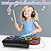 Electric Drum Set for Kids with Headphones, 9 Pads Full Size Electronic Drum Set with Bluetooth, Drum Set for Kids of All Ages, Built-in speakers, Rechargeable