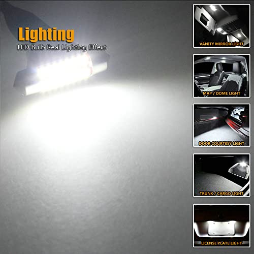 Dodofun 12V 36Mm Festoon 6418 De3423 De3425 Led Bulbs For Car Number Tag License Plate Interior Map Dome Trunk Door Courtesy Footwell Light 6000K White Ultra Bright Pack Of 10 #TOP4