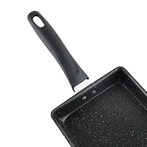Egg pan para omelette japonés sartén rectangular con mango de plástico 4