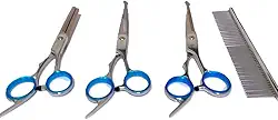 Tesoura Pet Para Tosa Kit Com 3 Tesouras Inoxidável