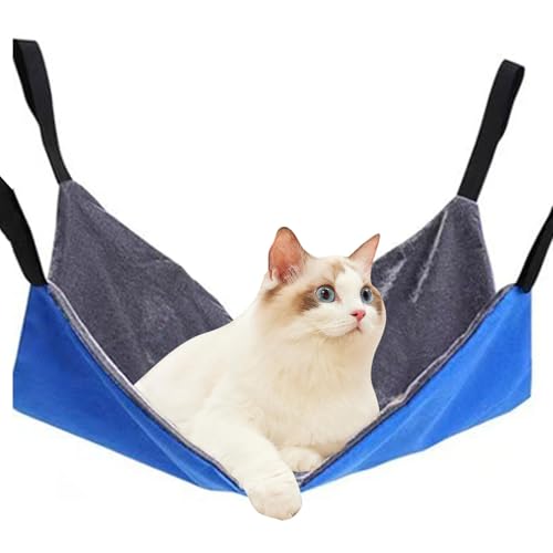 Silla de cocina Hamaca para gatos, hamaca para gatos | Hamacas de gato suave ajustable,Accesorios en jaula, almohadilla para dormir de descanso cómoda, cama de gatito de doble cara para gatitos, hurón