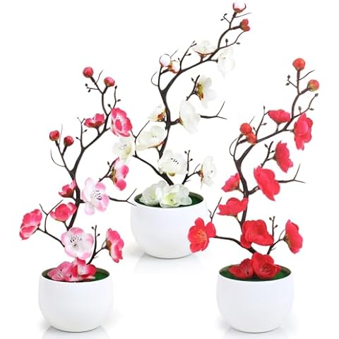 YAOYIN Fleurs Artificielles Prunier Cover