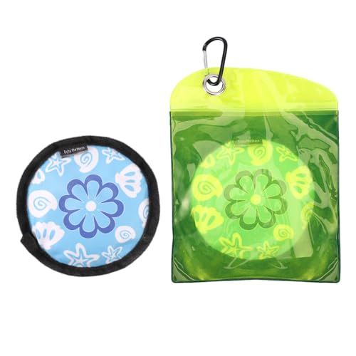 Lyreh Rimuovi Sabbia Spiaggia, Diametro 13,5 cm Gomma Sabbia da Spiaggia Grazioso Motivo Floreale Conchiglie Stelle Marine Regalo Essenziale per Vacanze e Campeggio per Bambini Adulti